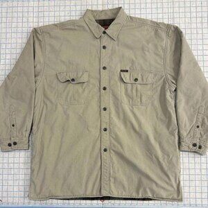 Wolverine Men's XL Blanket Lined Jacket Brown Chore Work Flannel Tan Pockets